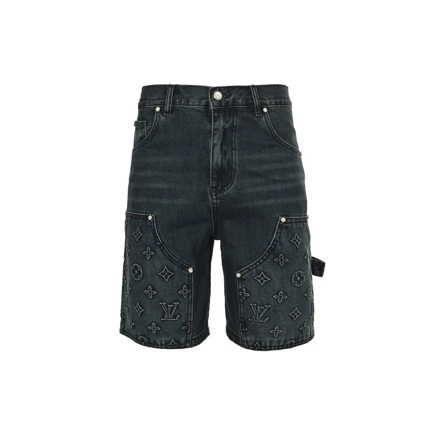 Louis Vuitton/Louis Vuitton 25ss presbyopic embossed denim shorts